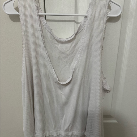 Free People Ribbed Cream Tank Top - Picture 2 of 3